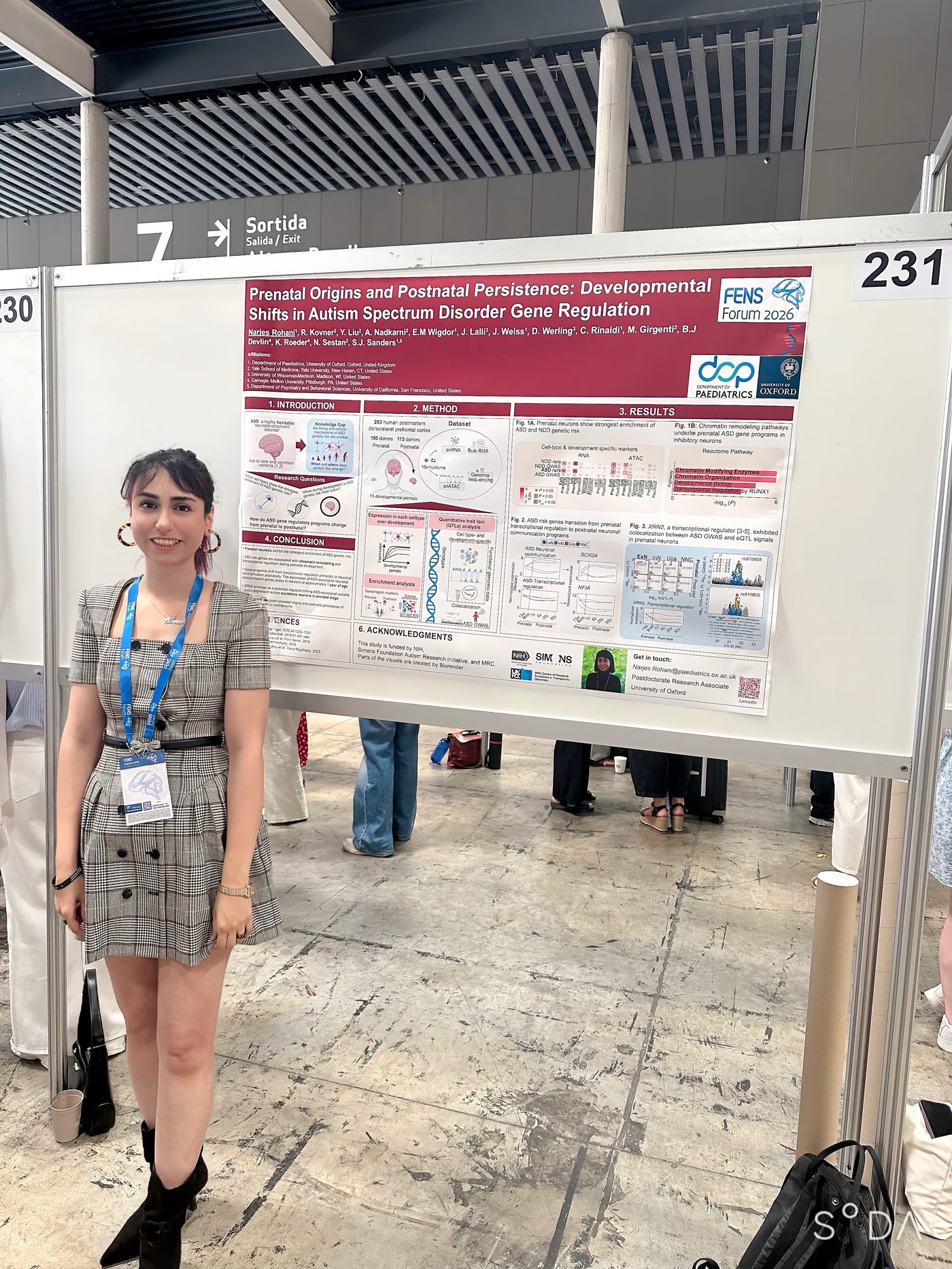 Dr. Narjes Rohani presenting a poster at FENS Forum 2026