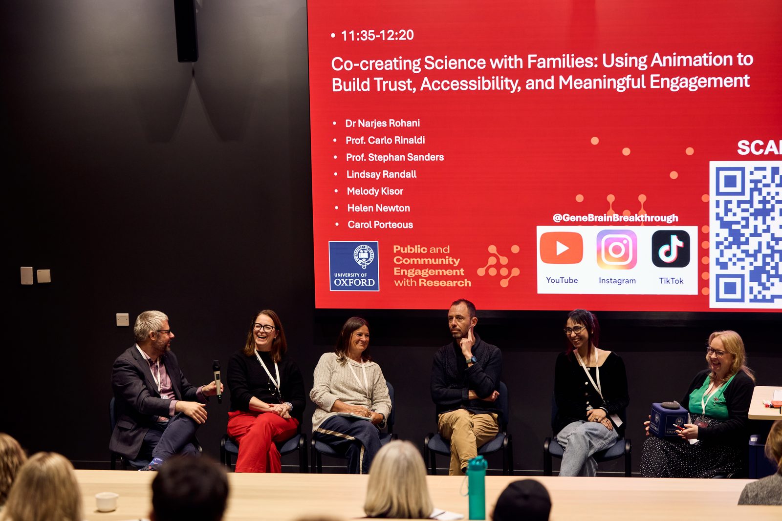 Genes, Brains and Breakthroughs public engagement panel at Oxford